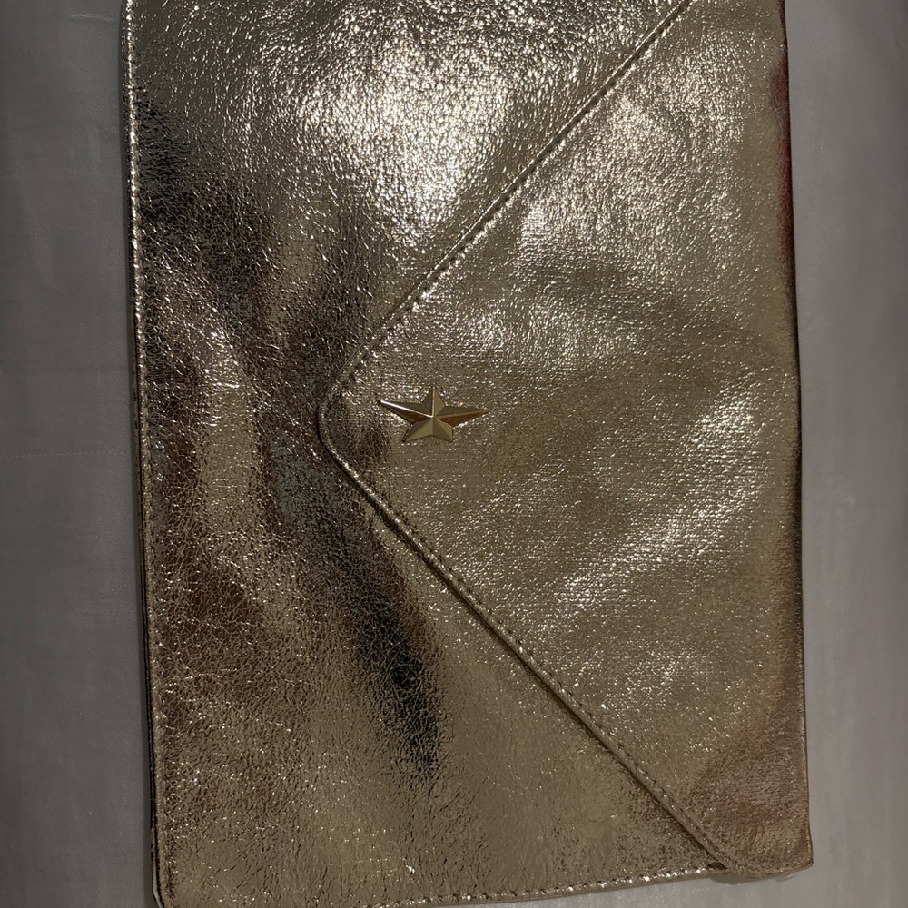 Mugler Gold Clutch with Star Detail